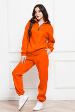 Load image into Gallery viewer, Half Zip Long Sleeve Sweatshirt and Pants Set (multiple color options)
