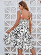 Load image into Gallery viewer, Printed Square Neck Tie Shoulder Dress (multiple color options)
