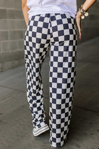 Checkered Wide Leg Pants (2 color options)