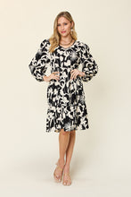 Load image into Gallery viewer, Printed Ruffle Hem Dress with Pocket
