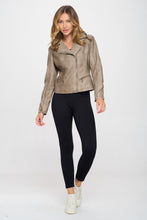 Load image into Gallery viewer, Studded Classic Moto Faux Leather Jacket
