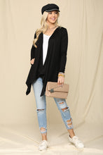 Load image into Gallery viewer, Open Front Knit Cardigan in Black
