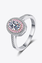 Load image into Gallery viewer, 1 Carat Moissanite 925 Sterling Silver Halo Ring
