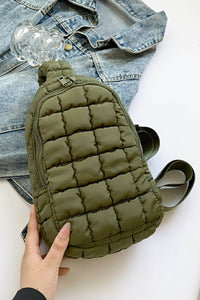 Quilted Nylon Crossbody  Bag  (multiple color options)