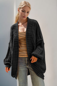 Open Front Long Sleeve Cardigan (multiple color options)