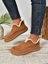 Load image into Gallery viewer, Faux Fur Round Toe Flat Sneakers (multiple color options)
