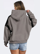 Load image into Gallery viewer, Contrast Dropped Shoulder Long Sleeve Hoodie (multiple color options)
