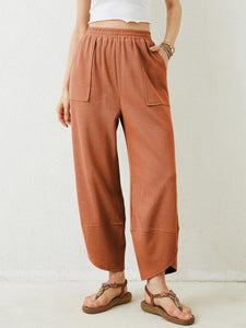 Lovelet Elastic Waist Wide Leg Pants (multiple color options)