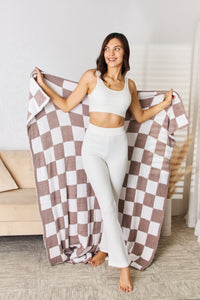 Checkered Decorative Throw Blanket (multiple color options)