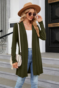 Long Sleeve Open Front Cardigan (multiple color options)