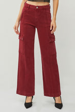 Load image into Gallery viewer, RISEN High Rise Wide Leg Cargo Jeans
