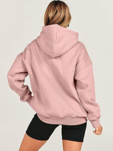 Dropped Shoulder Long Sleeve Hoodie (multiple color options)