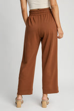 Load image into Gallery viewer, Drawstring Wide Leg Pants with Pockets in Rust
