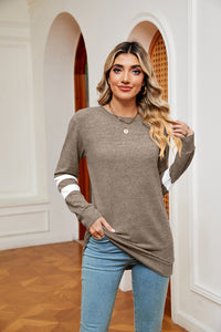 Round Neck Long Sleeve Top (multiple color options)