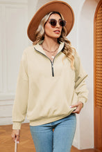 Load image into Gallery viewer, Half Zip Dropped Shoulder Sweatshirt (multiple color options)
