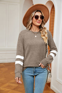 Round Neck Long Sleeve Top (multiple color options)