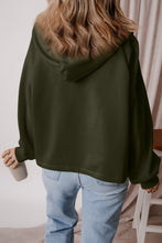 Load image into Gallery viewer, Pocketed Half Zip Dropped Shoulder Hoodie (multiple color options)
