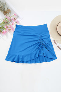 Ruched Elastic Waist Swim Skirt (multiple color options)