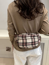 Load image into Gallery viewer, Plaid Adjustable Strap Crossbody Bag (multiple color options)
