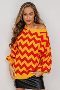 Chevron Lantern Sleeve Tunic Sweater (multiple color options)