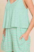 Load image into Gallery viewer, Double Flare Striped Romper

