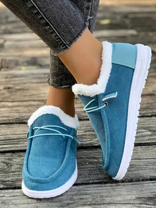 Fluff Round Toe Flat Slip-Ons (multiple color options)