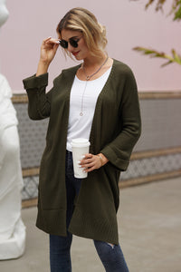 Open Front Long Sleeve Cardigan (multiple color options)