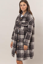 Load image into Gallery viewer, Plaid Button Down Longline Shacket
