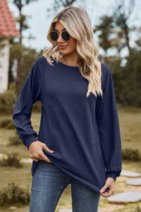 Round Neck Raglan Sleeve Top (multiple color options)