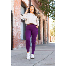 Load image into Gallery viewer, The Kinsley Purple Full Length Leggings - Luxe by Julia Rose®
