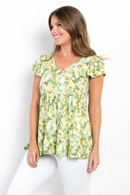 Load image into Gallery viewer, Floral Ruffled Babydoll Top
