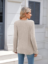 Load image into Gallery viewer, Lace Detail V-Neck Long Sleeve Top (multiple color options)
