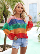 Load image into Gallery viewer, Color Block Openwork Boat Neck Cover Up (multiple color options)
