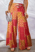 Load image into Gallery viewer, Drawstring Printed Wide Leg Pants (multiple color/print options)
