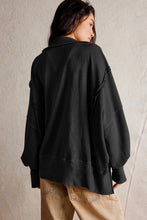 Load image into Gallery viewer, Exposed Seam Side Slit Long Sleeve Sweatshirt (multiple color options)
