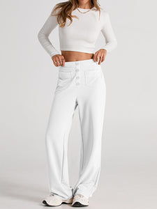 High Waist Wide Leg Pants (multiple color options)