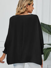 Load image into Gallery viewer, Smocked Lantern Sleeve Round Neck Blouse (multiple color options)
