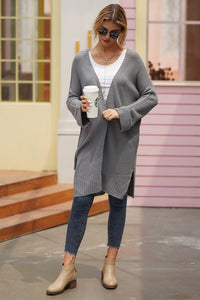 Open Front Long Sleeve Cardigan (multiple color options)