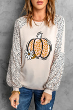 Load image into Gallery viewer, Pumpkin Graphic Round Neck Long Sleeve Top
