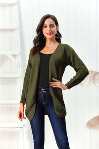 Open Front Long Sleeve Cardigan (multiple color options)