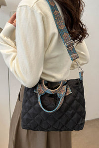 Bubble Textured Printed Strap Handbag (multiple color options)