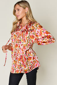 Printed Button Up Long Sleeve Shirt (multiple color options)