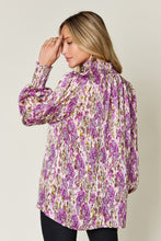 Load image into Gallery viewer, Printed Smocked Long Sleeve Blouse
