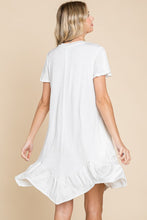 Load image into Gallery viewer, Short Sleeve Ruffled Asymmetric Hem Dress
