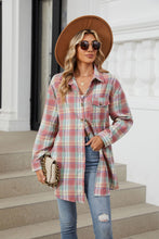 Load image into Gallery viewer, Plaid Collared Neck Long Sleeve Shirt (multiple color options)
