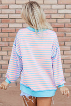 Load image into Gallery viewer, High-Low Striped Long Sleeve Sweatshirt (2 color options)
