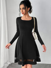 Load image into Gallery viewer, Square Neck Long Sleeve Mini Dress (multiple color options)
