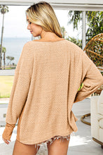 Load image into Gallery viewer, Long Sleeve Top with Kangaroo Pocket in Taupe
