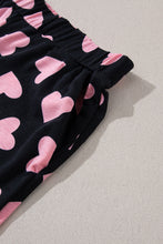 Load image into Gallery viewer, Heart Print Long Sleeve Top and Shorts Lounge Set (2 color options)
