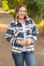 Load image into Gallery viewer, Norah Plaid Shacket - Navy and Tan
